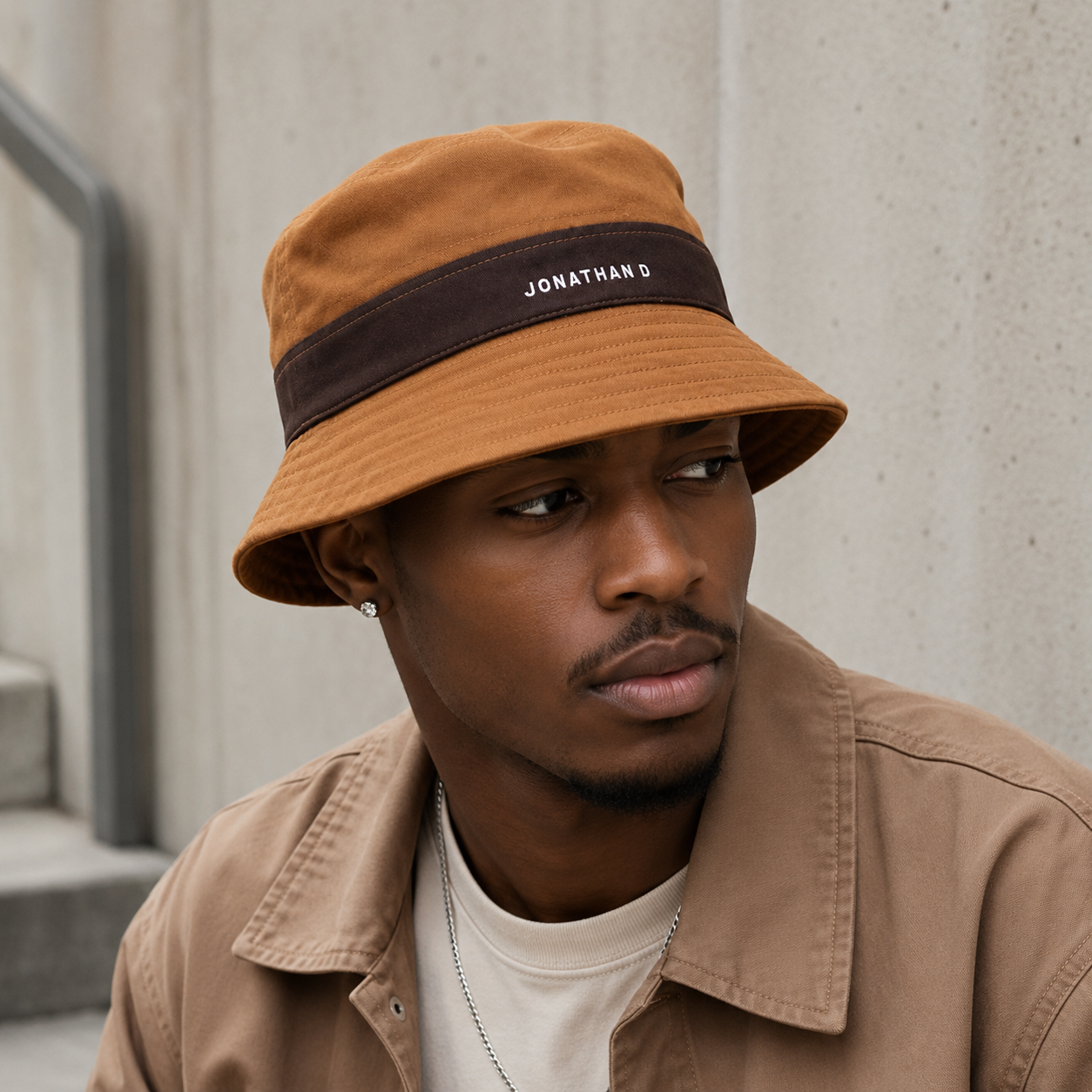 Jonathan D Angelo Bucket Hat – Tawny & Brown | Two-Tone Casual Hat - Image 2