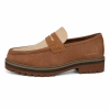Jonathan D C14 Tan & Brown Two-Tone Moc Loafer – Chunky Sole Smart Casual Shoe