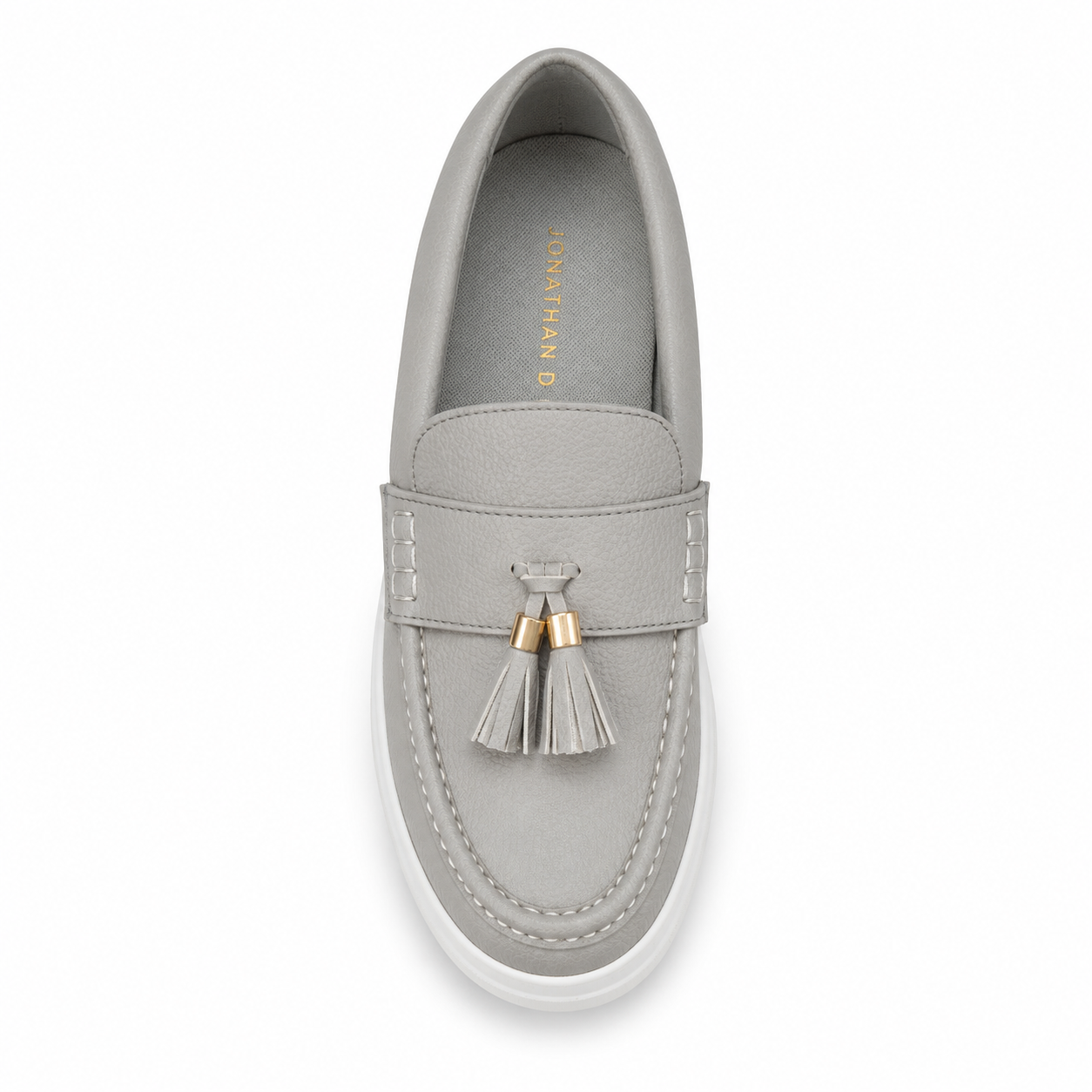 Jonathan D C32 Tassel Platform Loafer – Grey | Chunky Slip-On Shoe - Image 3
