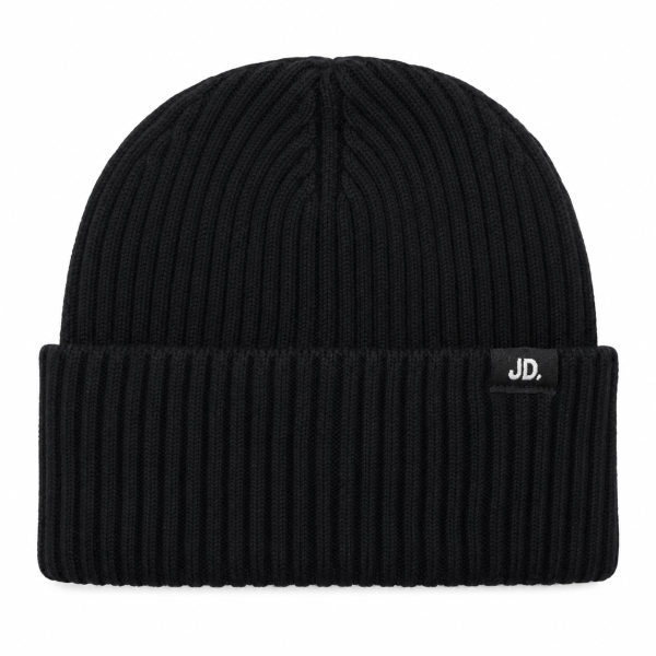 Alternative view of Jonathan D Ribbed Knit Beanie – Black