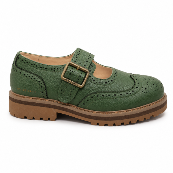 Jonathan D Jitheo Green Unisex Buckle Shoe - Image 4