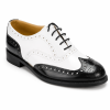 Crockett & Jones Damian Black & White Two-Tone Brogue Shoes – 62.C16692M