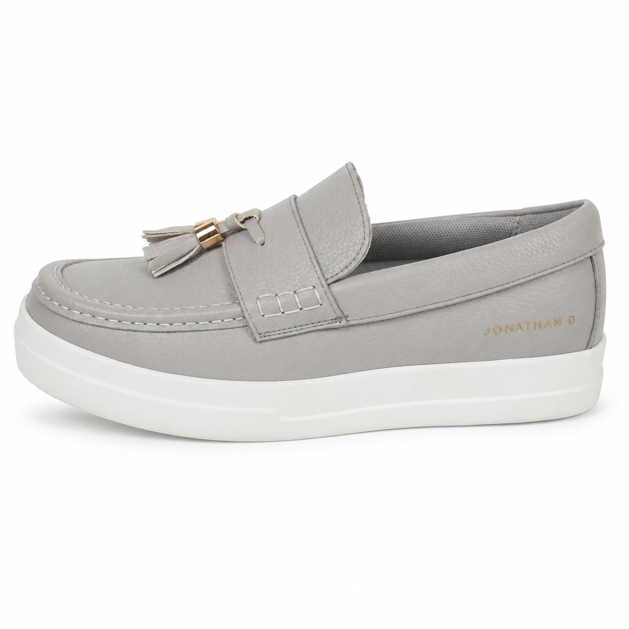Jonathan D C32 Tassel Platform Loafer – Grey | Chunky Slip-On Shoe