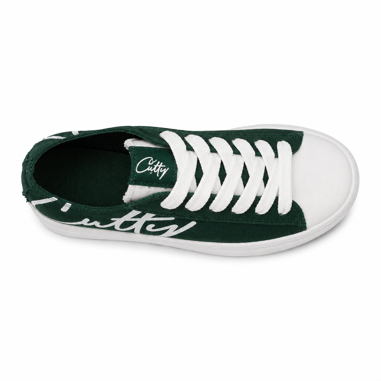 Cutty Tampa Low Sneakers – Green | Canvas Platform Sneakers - Image 4