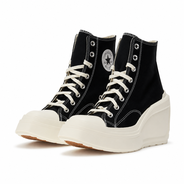 Converse Chuck 70 De Luxe Wedge Hi Ladies – Black/Egret – A06478C