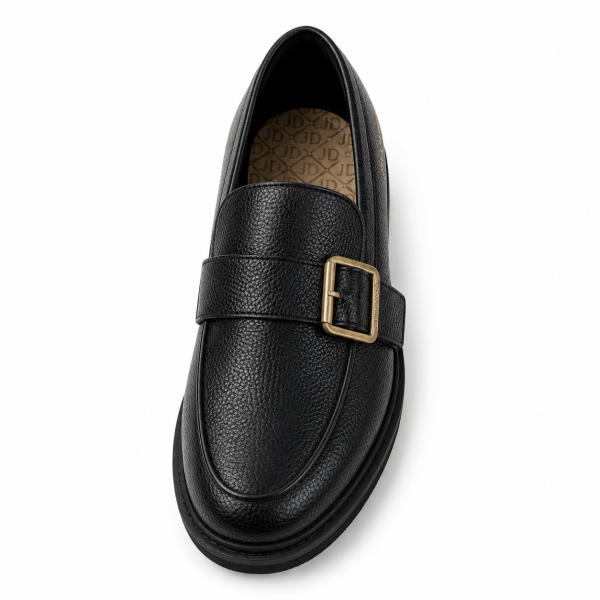 Jonathan D C62 Men’s Black Buckle Loafer – Smart Casual Slip-On Shoe - Image 5