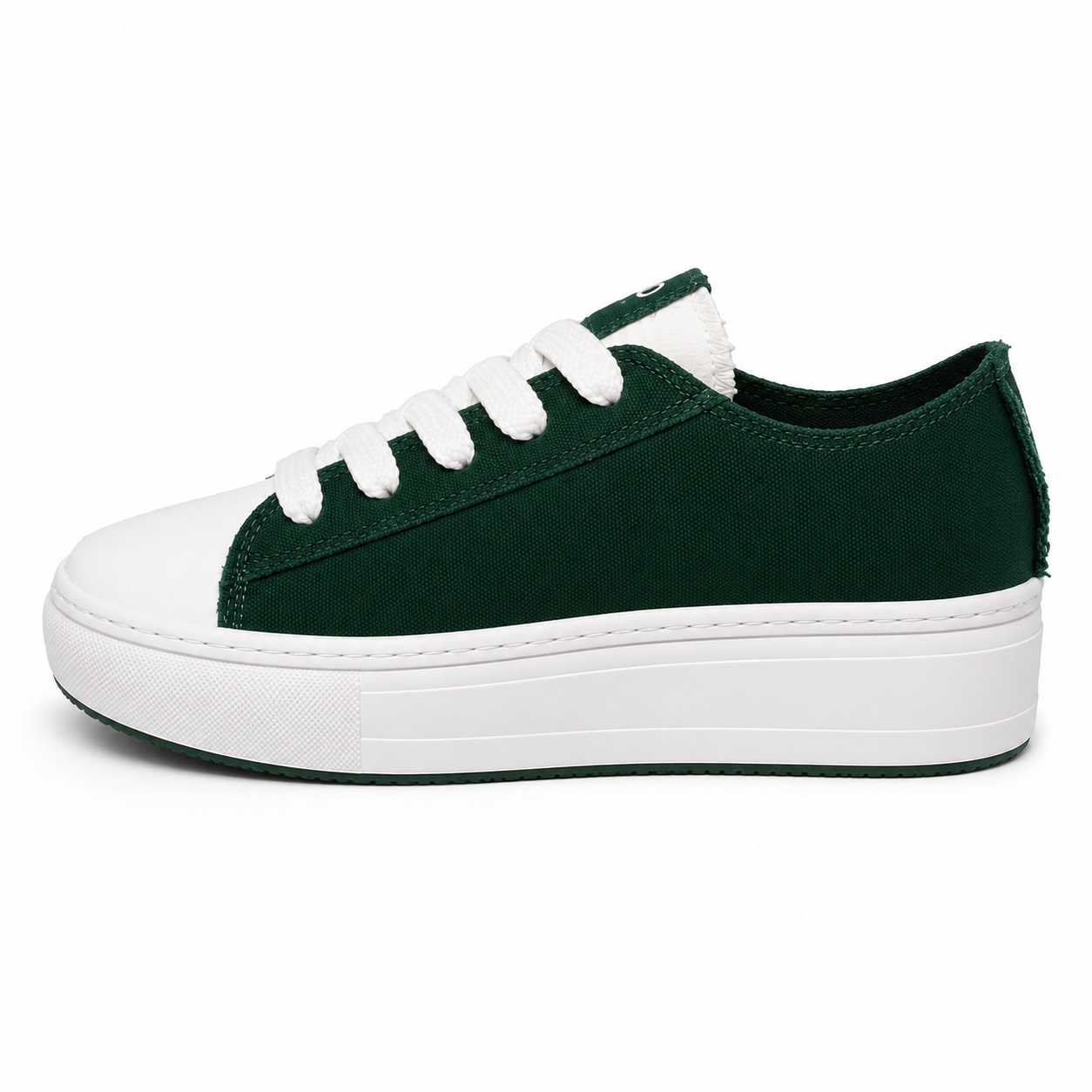 Cutty Tampa Low Sneakers – Green | Canvas Platform Sneakers - Image 7