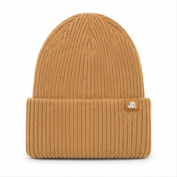 Jonathan D Ribbed Knit Beanie – Camel