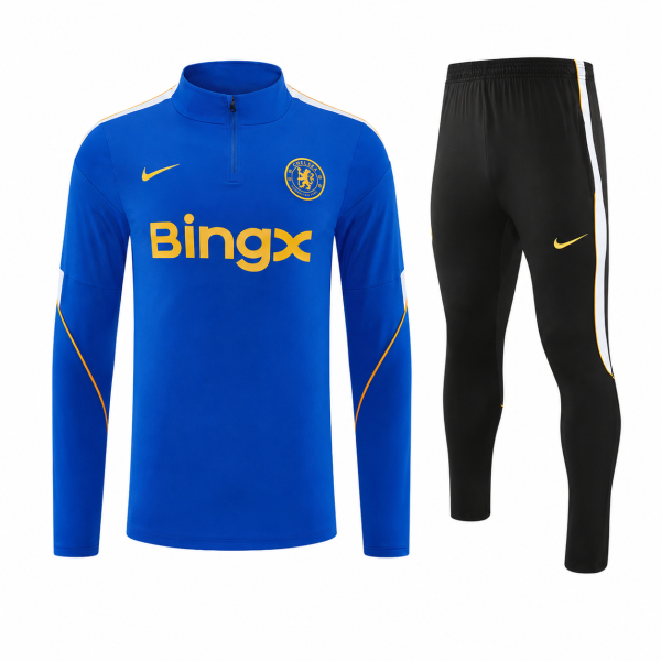 Chelsea 2026/27 Blue Half-Zip Tracksuit Set – PRE-ORDER | Premium Football Training Tracksuit