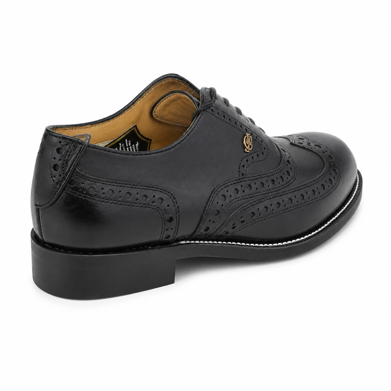Crockett & Jones Black Buff Calf Full Brogue Oxford Shoes – Style 1688 - Image 3