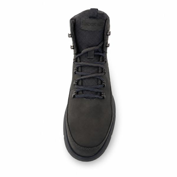 London Art LA018 Dark Grey Men’s Casual Lace-Up Boot - Image 5