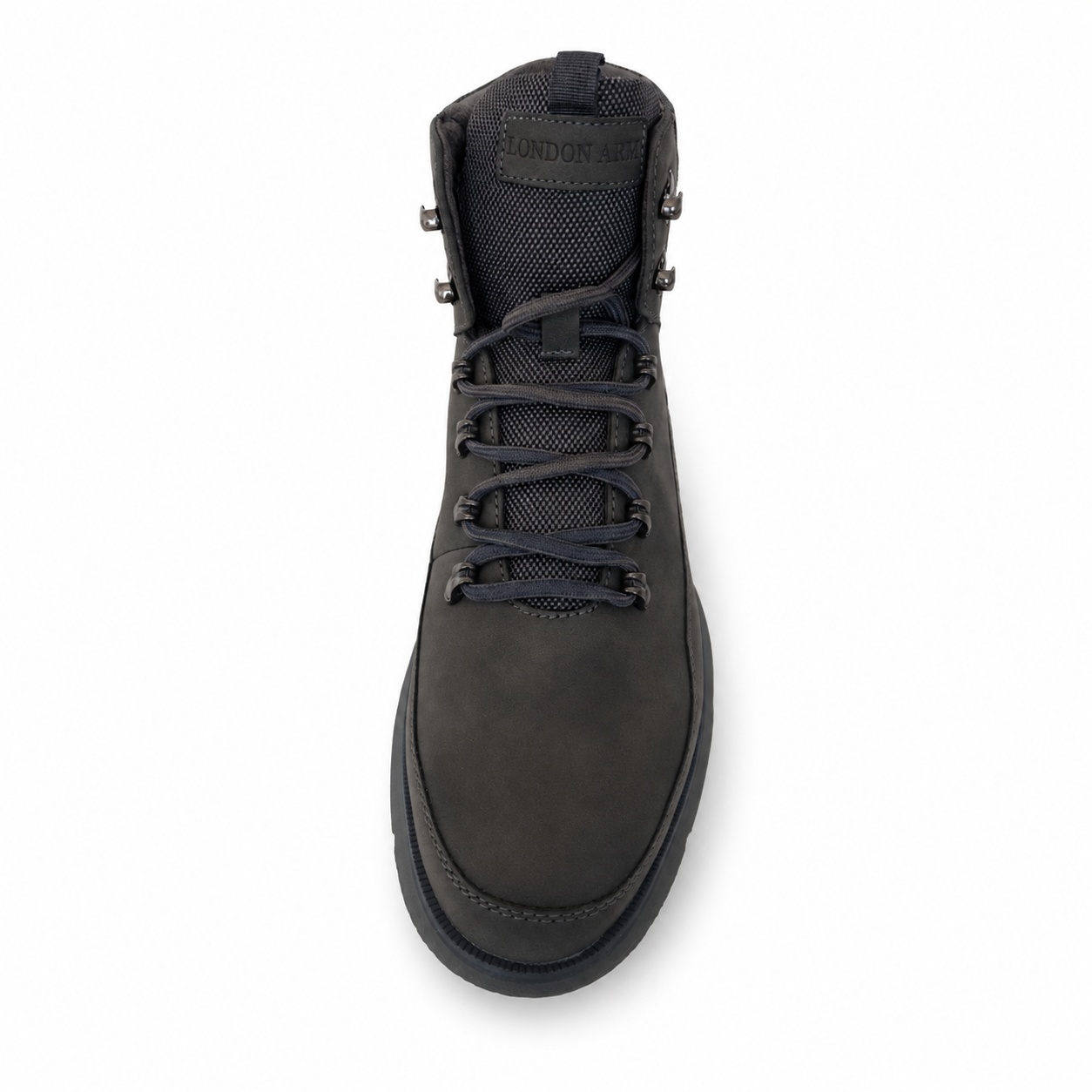 London Art LA018 Dark Grey Men’s Casual Lace-Up Boot - Image 5