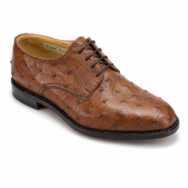 Crockett & Jones Gibson B-Kango Ostrich Leather Lace-Up Shoes – 15880