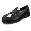 Jonathan D Argyle Print Chunky Loafer – Black | Smart Casual Slip-On Shoe