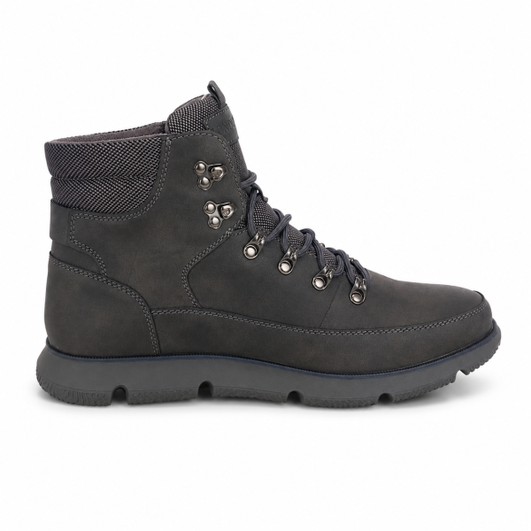 London Art LA018 Dark Grey Men’s Casual Lace-Up Boot - Image 4