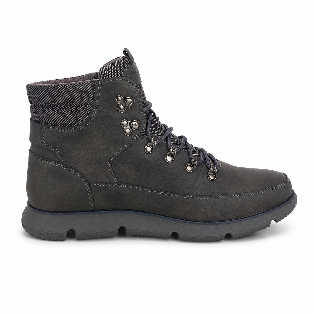 London Art LA018 Dark Grey Men’s Casual Lace-Up Boot - Image 4