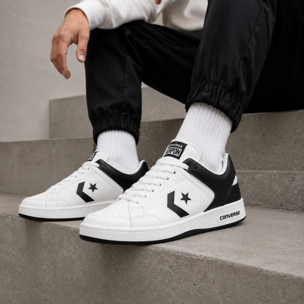 Alternative view of Converse Weapon Ox White/Black Unisex Sneaker – A10203C
