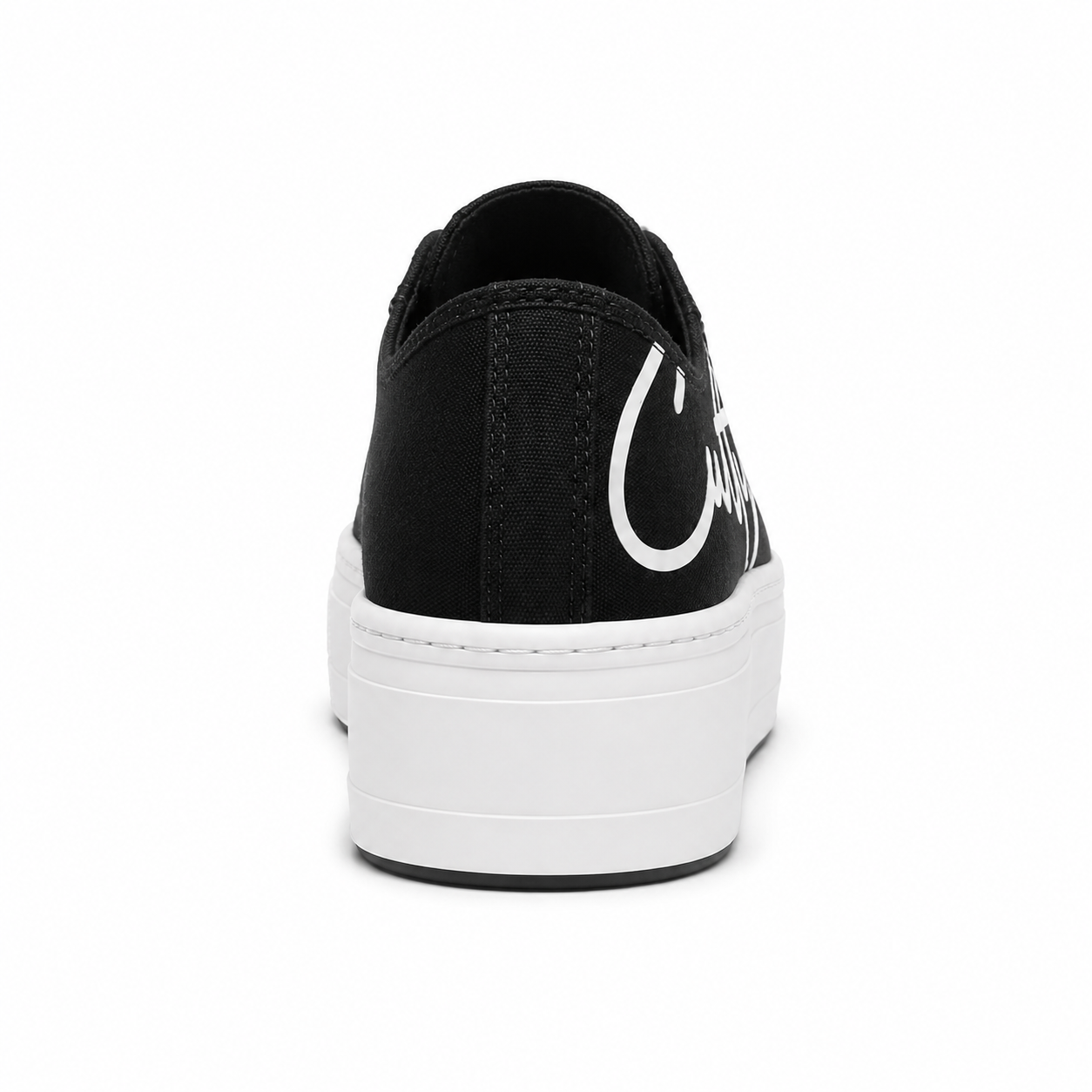 Cutty Tampa Low Sneakers – Black | Chunky Platform Canvas Sneakers - Image 4