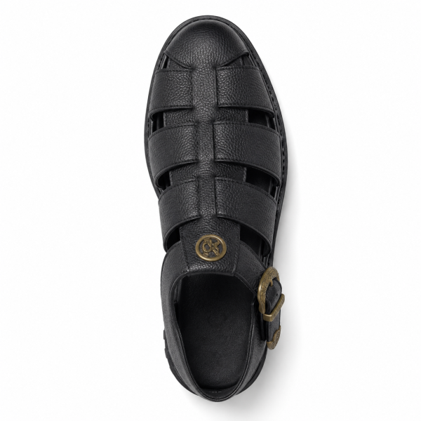 Jonathan D C35 Men’s Closed-Toe Fisherman Sandal – Black | Rugged Buckle Sandal - Image 7