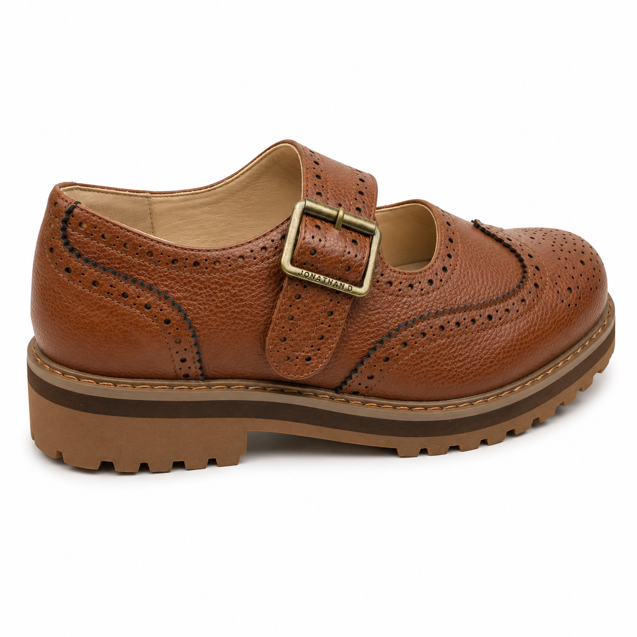 Jonathan D Jitheo Tan Unisex Buckle Shoe - Image 3