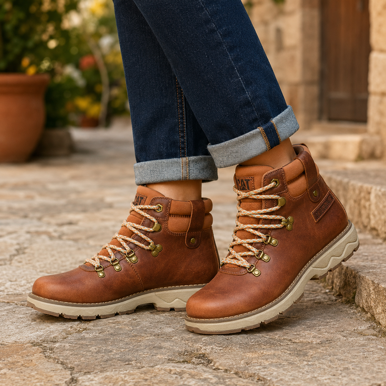 CAT Fandom Hiker Carmel Café Ladies’ Boots – P312427 - Image 2