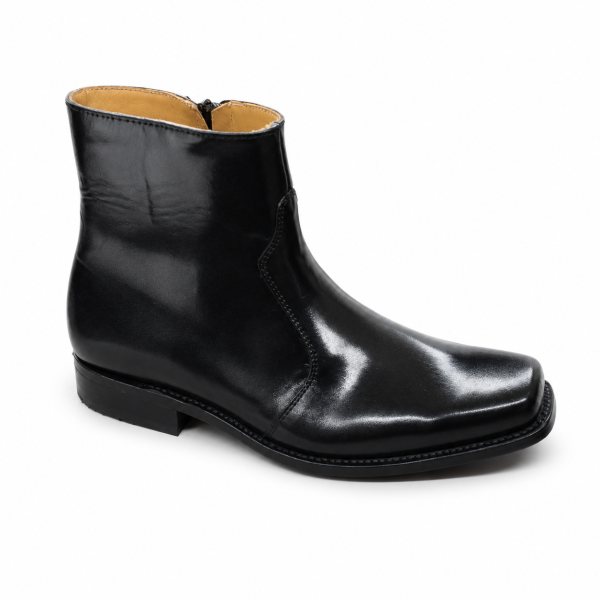 Crockett & Jones Black Glace Leather Ankle Boots – 62.C16691J - Image 5