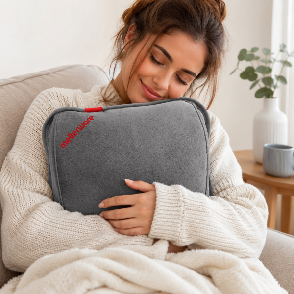 Alternative view of Mellerware 400W Rechargeable Hot Water Bottle – Grey | Fast Heating Comfort Warmer