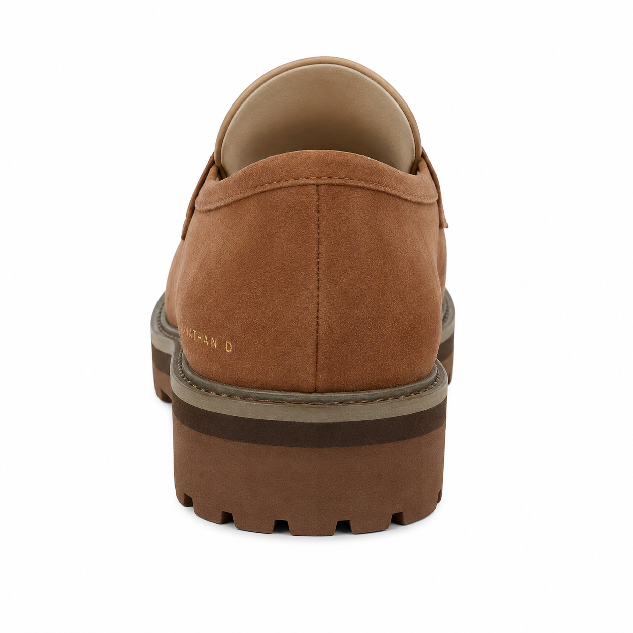 Jonathan D C14 Tan & Brown Two-Tone Moc Loafer – Chunky Sole Smart Casual Shoe - Image 4
