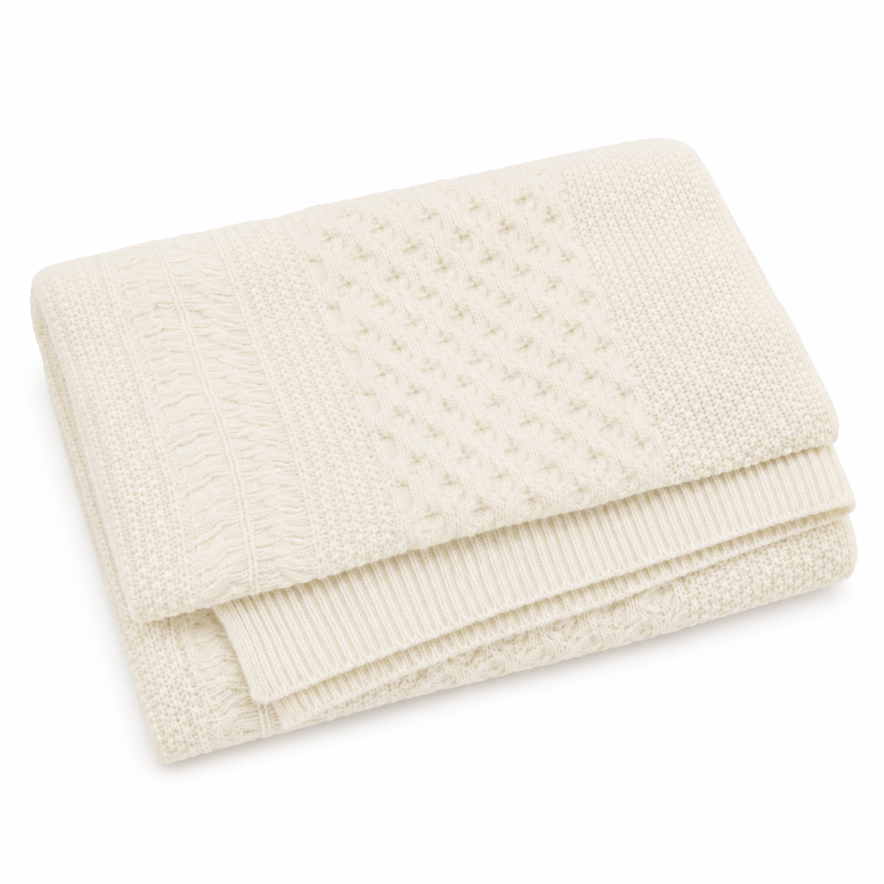 Jonathan D Wales Cable-Knit Scarf – Cream - Image 5