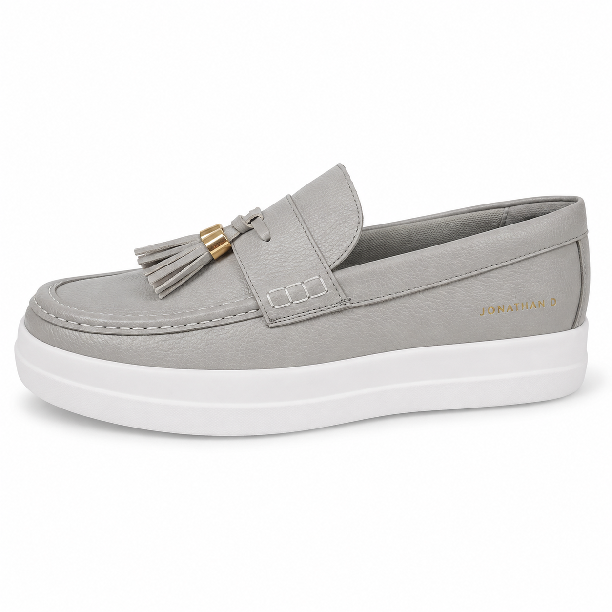 Jonathan D C32 Tassel Platform Loafer – Grey | Chunky Slip-On Shoe - Image 5
