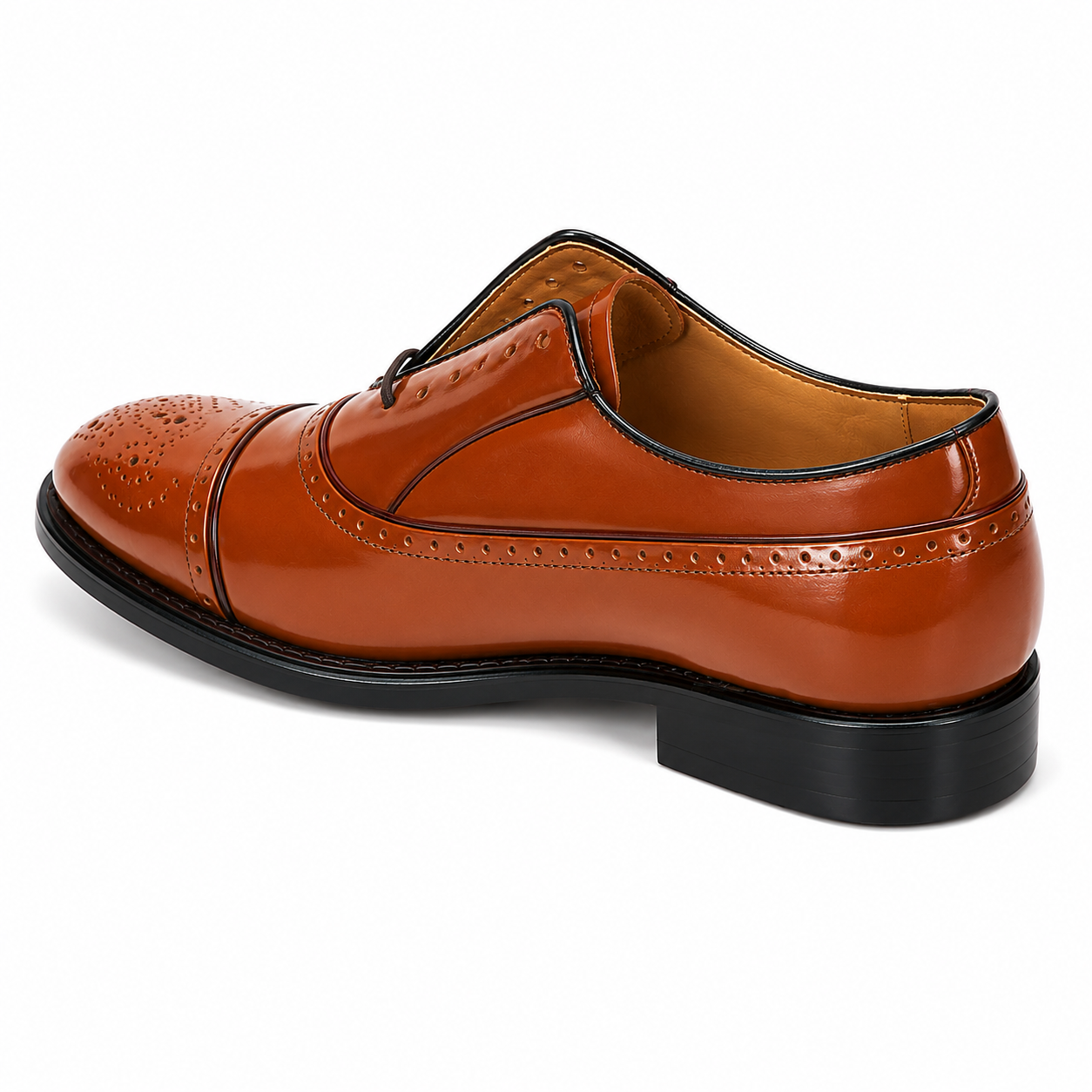 Crockett & Jones Jason Honey Cobbler Brogue Lace-Up Shoes – 62.C15263A - Image 5
