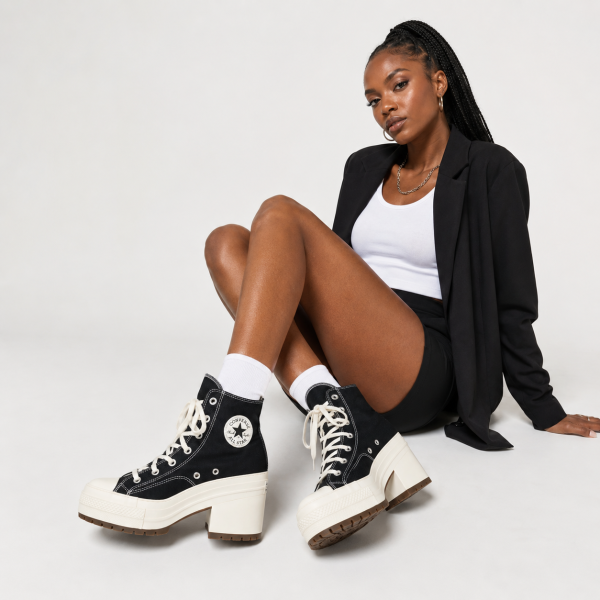 Converse Chuck 70 De Luxe Heel High Black/Egret A05347C - Image 4