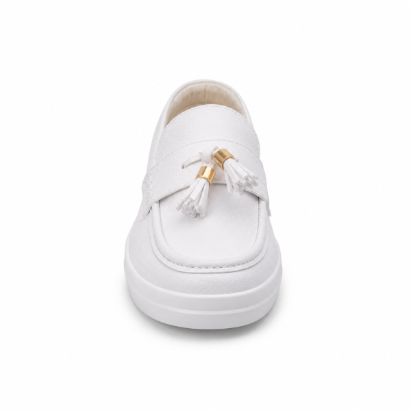 Jonathan D Tassel Platform Loafer – White | Chunky Smart Casual Shoe - Image 5