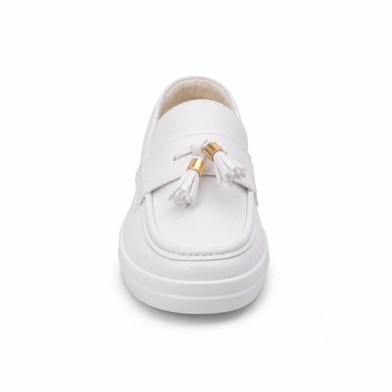Jonathan D Tassel Platform Loafer – White | Chunky Smart Casual Shoe - Image 5