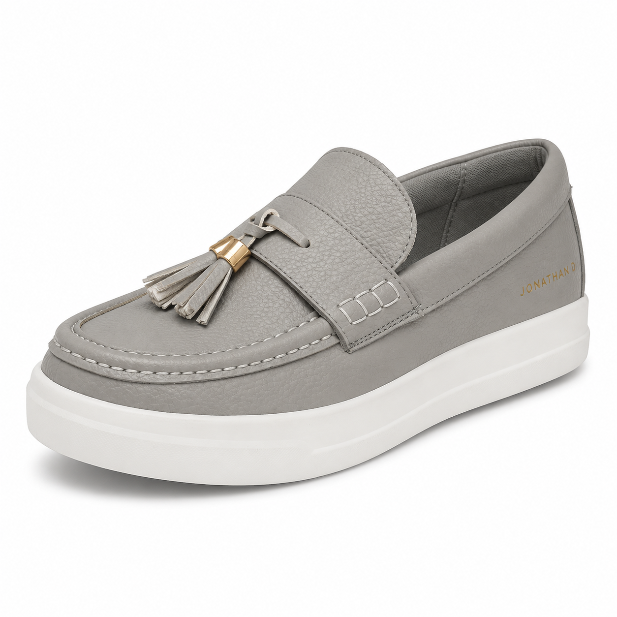 Jonathan D C32 Tassel Platform Loafer – Grey | Chunky Slip-On Shoe - Image 6