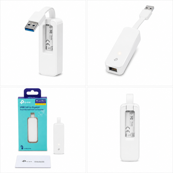 TP-Link UE300 USB 3.0 to Gigabit Ethernet Adapter – USB-A to RJ45 Network Converter