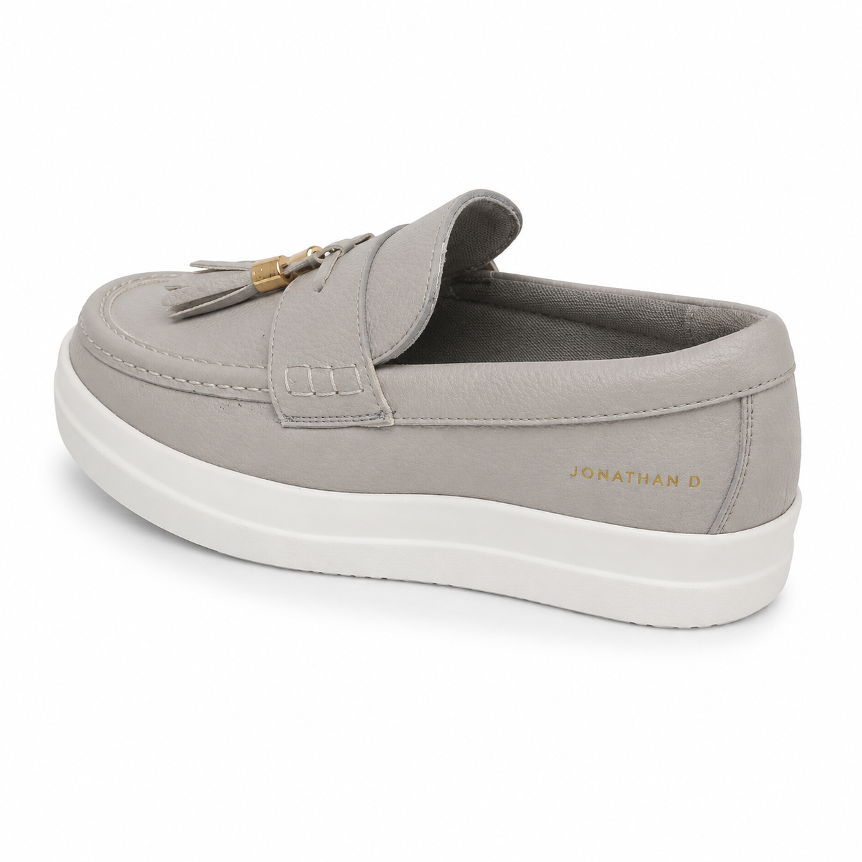 Jonathan D C32 Tassel Platform Loafer – Grey | Chunky Slip-On Shoe - Image 7