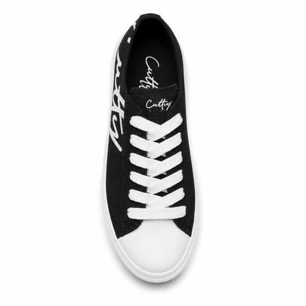 Cutty Tampa Low Sneakers – Black | Chunky Platform Canvas Sneakers - Image 6