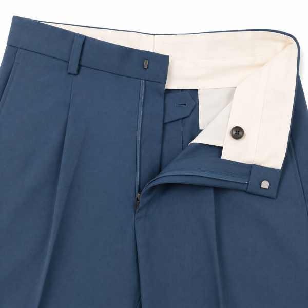 Brentwood Trousers – Airforce Blue | 100% Venetian Wool Men’s Formal Trousers - Image 4