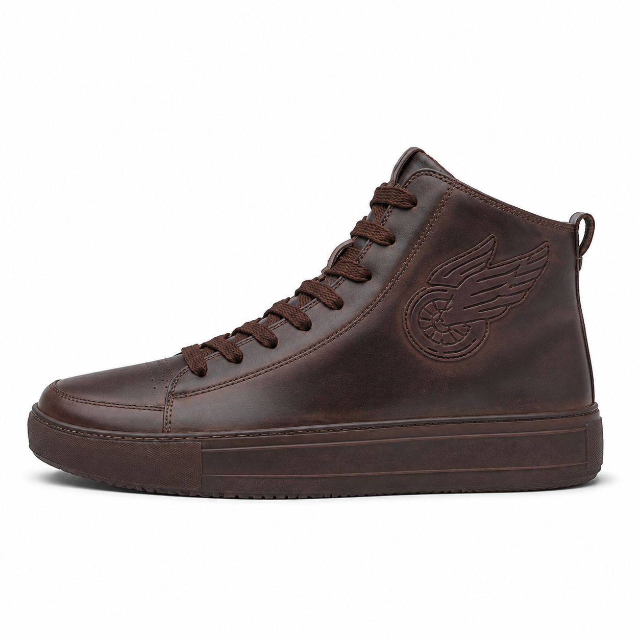 Cutty Cutampa High Leather Men’s High-Top Sneakers – Mud - Image 3