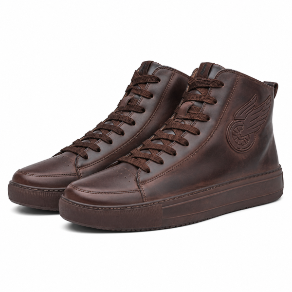 Cutty Cutampa High Leather Men’s High-Top Sneakers – Mud