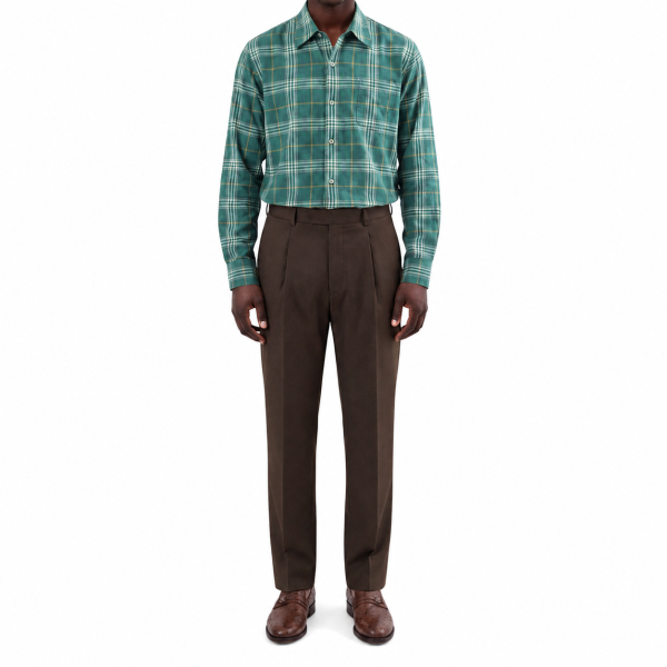 Brentwood Trousers – Chocolate | 100% Venetian Wool Men’s Formal Trousers