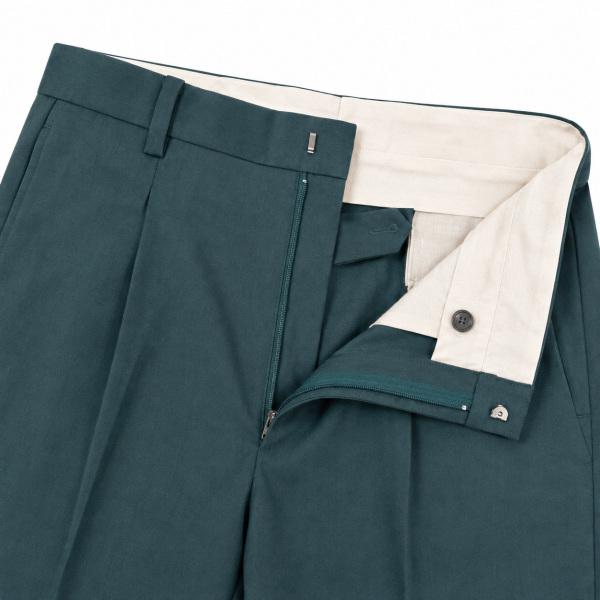 Brentwood Trousers – Teal | 100% Venetian Wool Men’s Formal Trousers - Image 3
