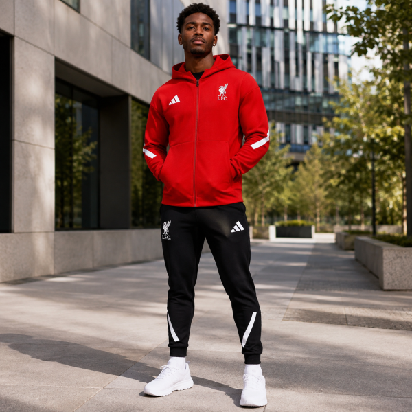 Alternative view of Liverpool 2025/26 Red Full-Zip Hoodie Tracksuit Set – Medium In Stock | Other Sizes Pre-Order