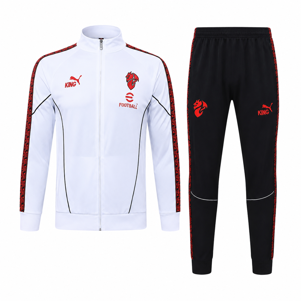 AC Milan 2026 White Full-Zip Tracksuit Set – PRE-ORDER | Premium Football Tracksuit - Image 5