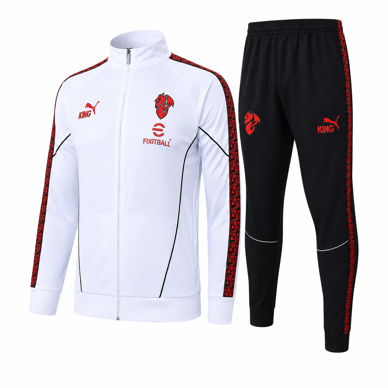 AC Milan 2026 White Full-Zip Tracksuit Set – PRE-ORDER | Premium Football Tracksuit - Image 6