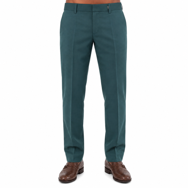 Brentwood Trousers – Teal | 100% Venetian Wool Men’s Formal Trousers