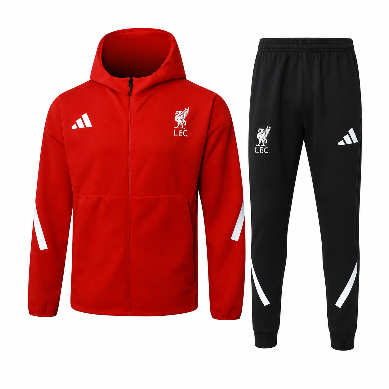 Liverpool 2025/26 Red Full-Zip Hoodie Tracksuit Set – Medium In Stock