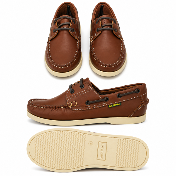 Dakotas Wes Docksider Boat Shoe – Tan – Size 4 | Last Pair - Image 3
