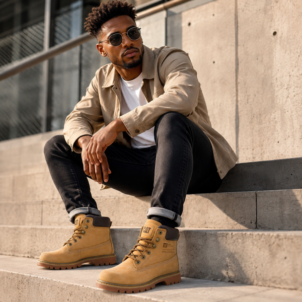 Alternative view of Caterpillar Bruiser Honey Men’s Leather Work Boots | CAT Bruiser Boots